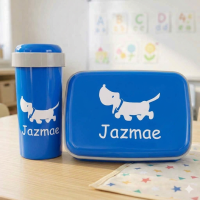 Broodtrommel + beker met naam