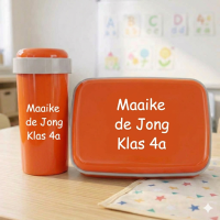 Broodtrommel + beker met naam