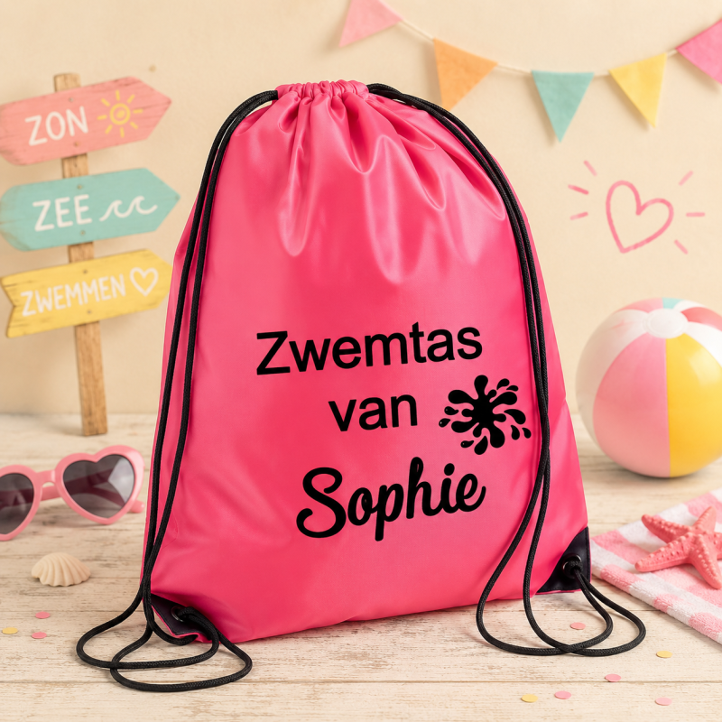 Gym/sport/zwemtas met naam