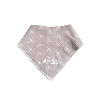 Bandana/slab met naam - Vliegtuigjes