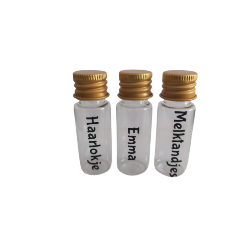 Buisje haarlokje - melktandjes - Herinnering (evt. met houten doosje)