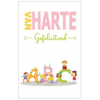 Gefeliciteerd ABC - kaart