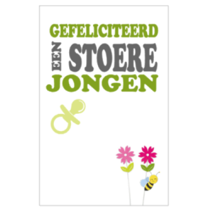 Gefeliciteerd jongen (groen) - kaart