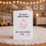 Van harte gefeliciteerd meisje - kaart