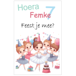 Uitnodiging kaart ballet