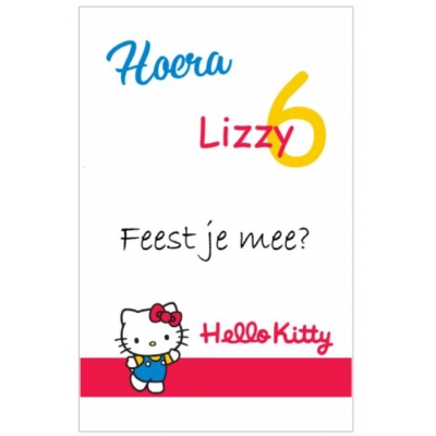 Uitnodiging kaart Hello Kitty