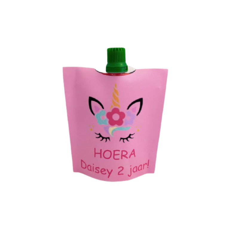 Knijpfruit met wikkel unicorn