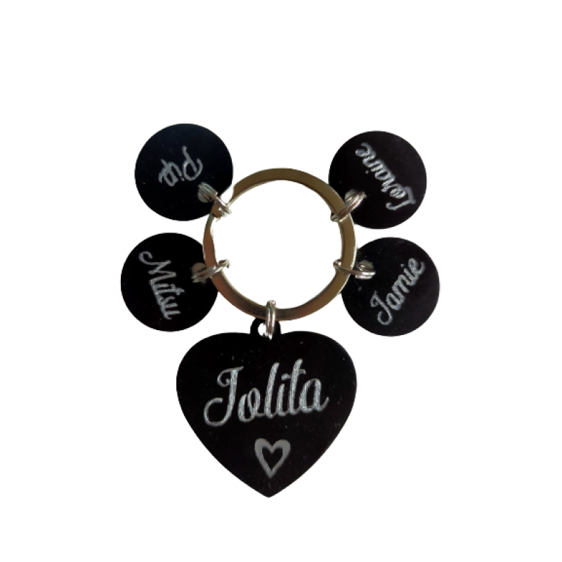 Sleutelhanger met naam gegraveerd