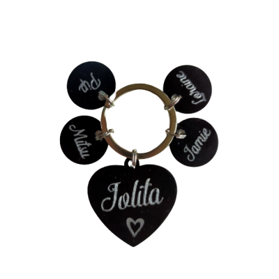 Sleutelhanger met naam gegraveerd