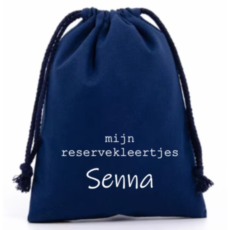 Reserve kleertjes zak - Marine blauw