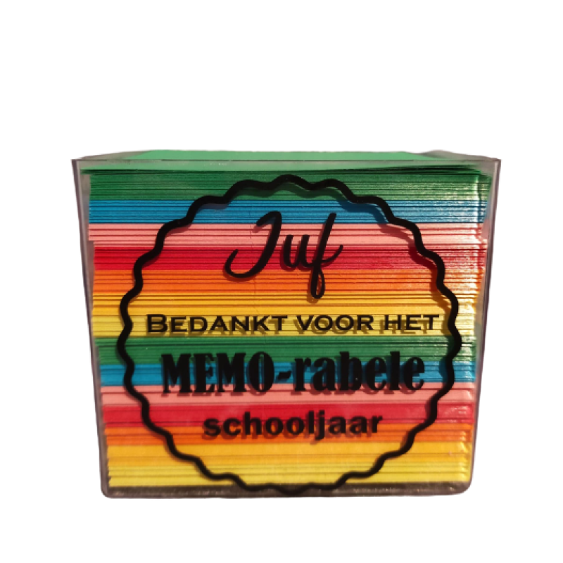 Memoblok voor juf of meester