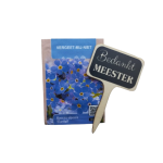 Vergeet mij niet  zaad en steker                      voor Juf of Meester