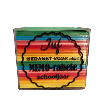 Memoblok voor juf of meester