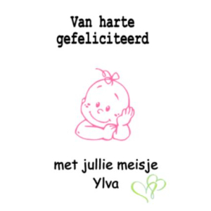 Van harte gefeliciteerd meisje - kaart