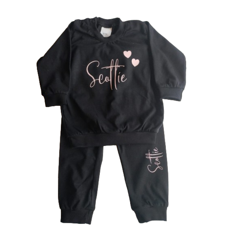 Kinder pyjama zwart - maat 80-86