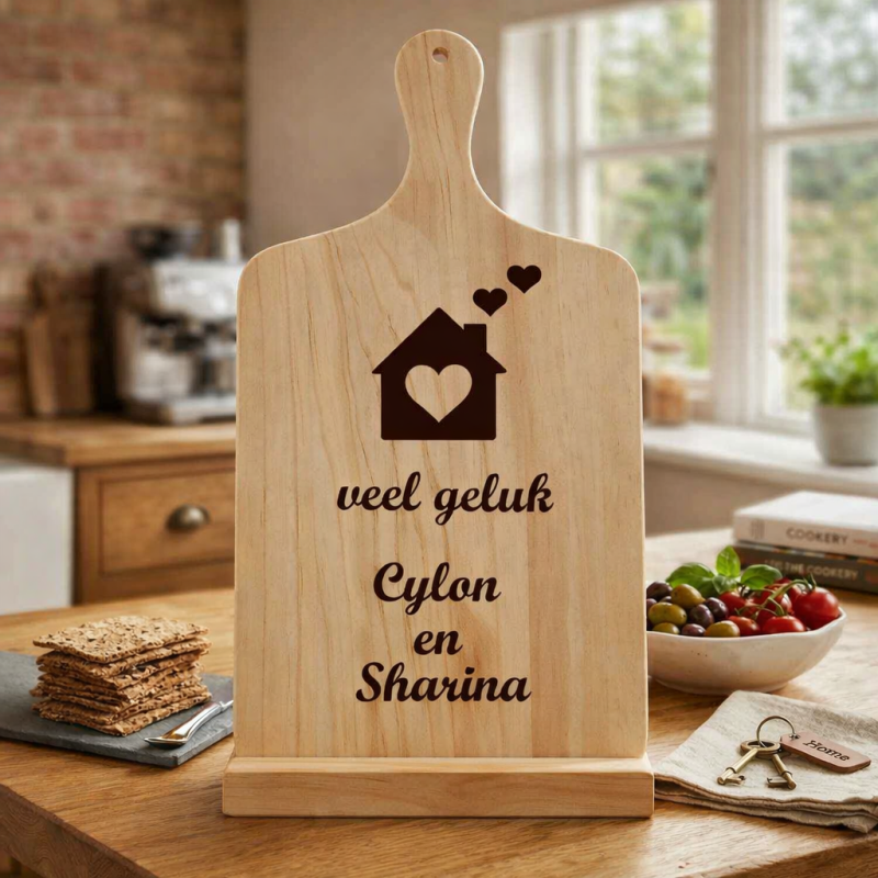 Houten plank met standaard