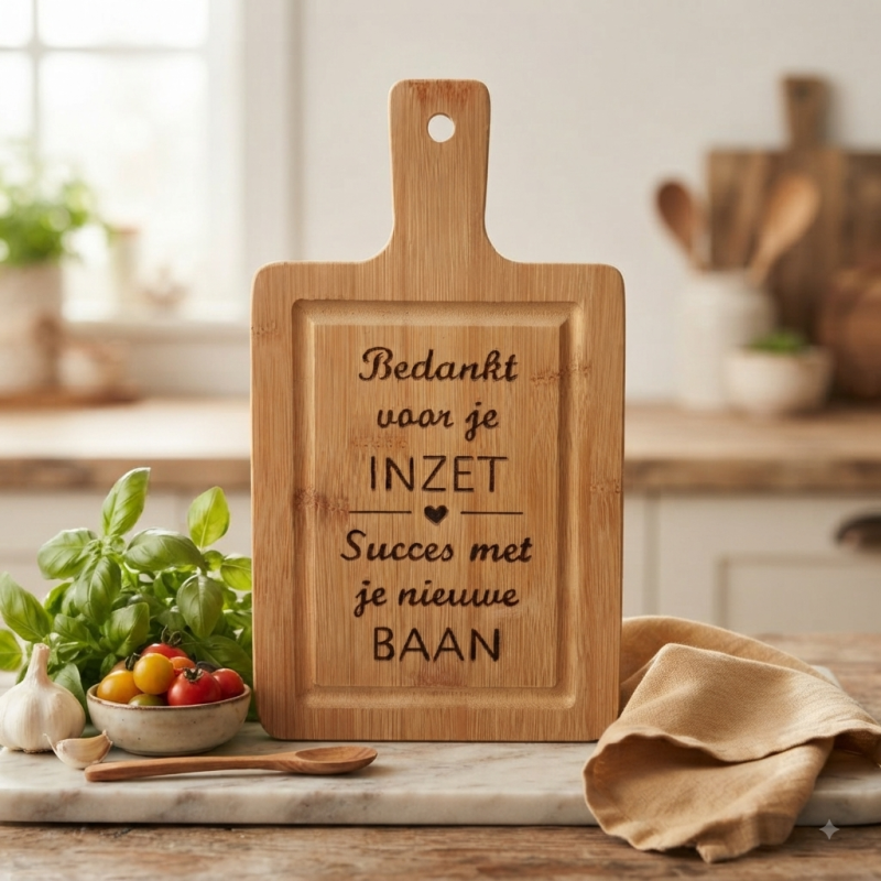 Houten plank gebrand - bamboe S