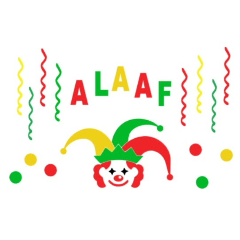 Carnaval - Clown (3) - raamsticker