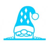 Gluur kerst gnome - raamsticker