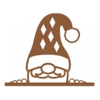 Gluur kerst gnome - raamsticker