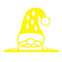 Gluur kerst gnome - raamsticker