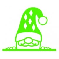 Gluur kerst gnome - raamsticker