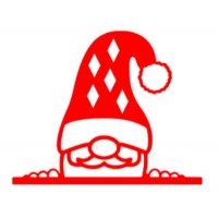 Gluur kerst gnome - raamsticker