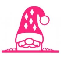 Gluur kerst gnome - raamsticker