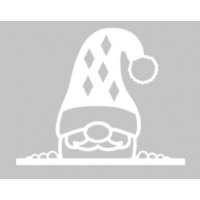 Gluur kerst gnome - raamsticker