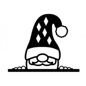 Gluur kerst gnome - raamsticker