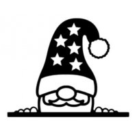 Gluur kerst gnome - raamsticker