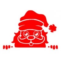 Gluur kerstman - raamsticker