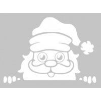 Gluur kerstman - raamsticker