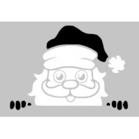Gluur kerstman - raamsticker