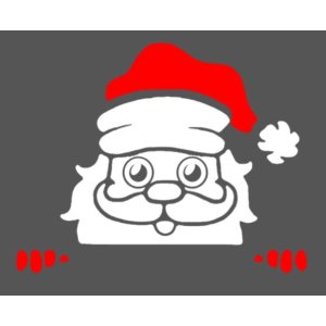 Gluur kerstman - raamsticker