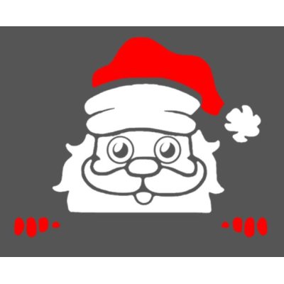 Gluur kerstman - raamsticker