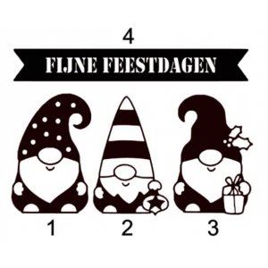 Gnome's fijne feestdagen - raamsticker