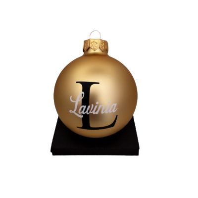 Kerstbal met naam - Goud