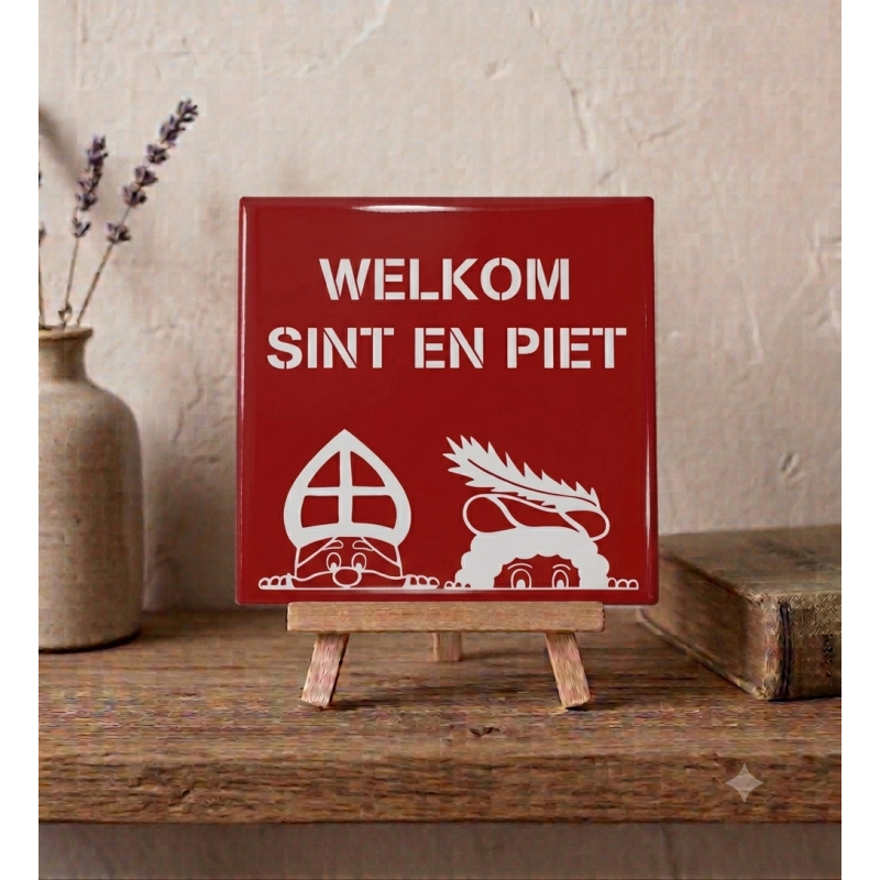 Tegel WELKOM SINT EN PIET