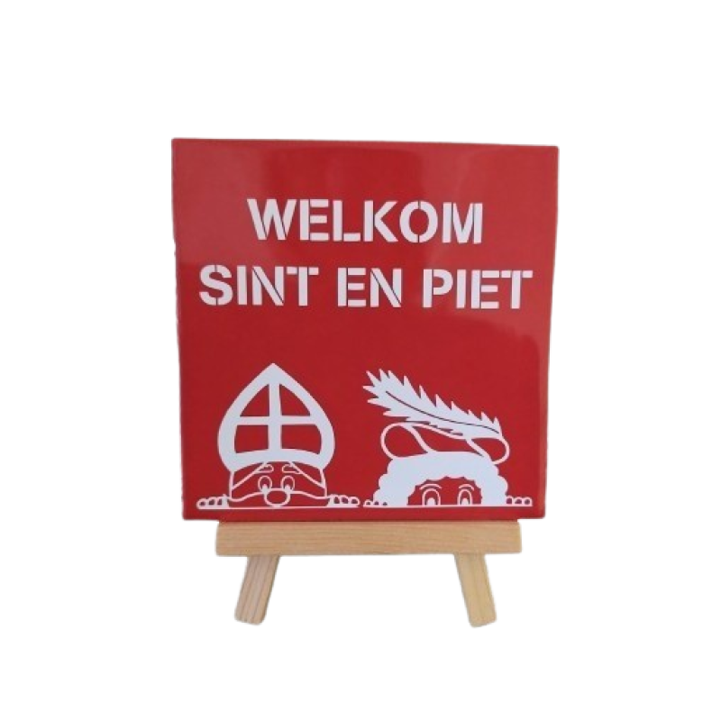 Tegel WELKOM SINT EN PIET
