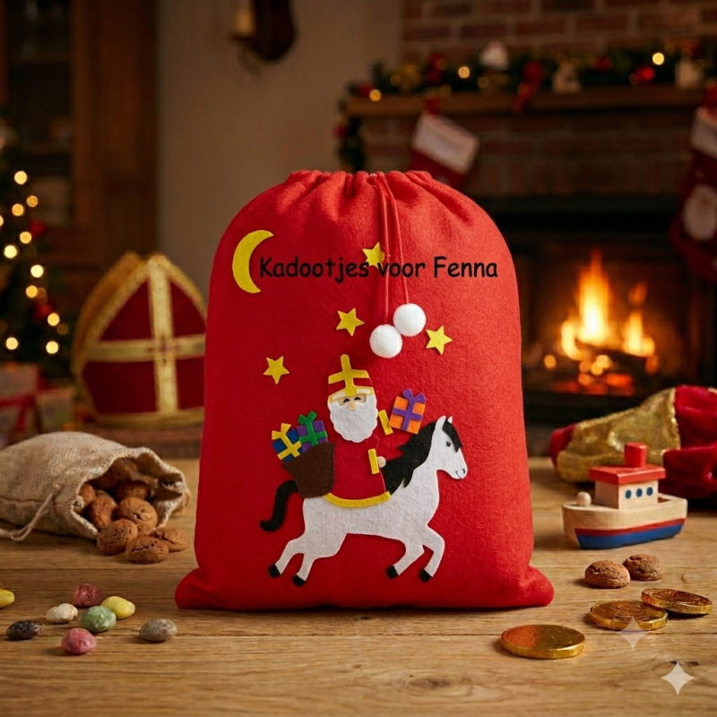 Vilten zak Sinterklaas - paard
