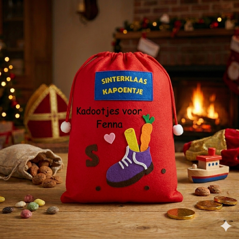 Vilten zak Sinterklaas - schoen