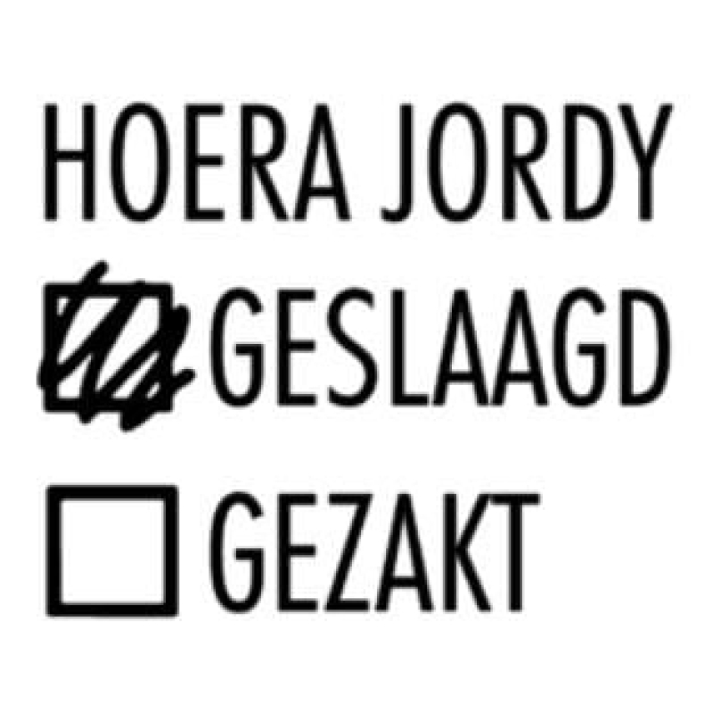 Geslaagd - raamsticker