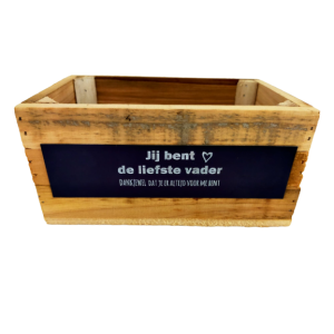 Kist met alu. plaatje Kist met alu. plaatje