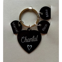Sleutelhanger met naam gegraveerd